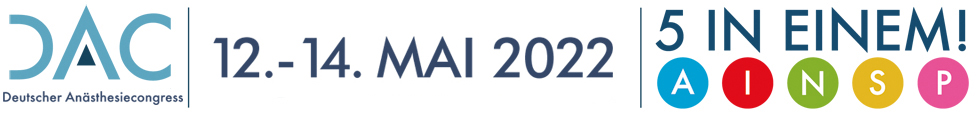 DAC 2022 digital - Deutscher Ansthesiecongress - 12.- 14. Mai 2022